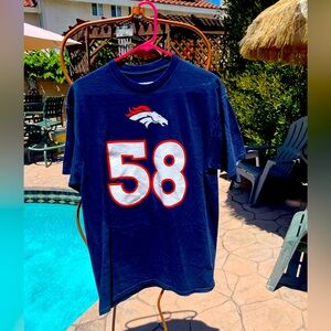 Blue Denver Broncos T-Shirt with Von Miller Number 58